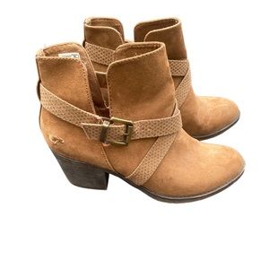 Rocket Dog Women's Sasha Graham Brown  Vegan Leather Ankle Bootie Size 8.5 EU 39